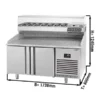 Chladiaci pult na pizzu premium plus – 1783x800mm, 2 dvierka, s vitrínou, 7x GN 1/4