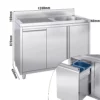 Skrinka pod umývadlo – 1200x600mm, odpadový box, pravé umývadlo