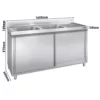 Premium drezová skrinka – 1600x600mm, 2 umývadlá na ľavej strane