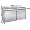 Premium drezová skrinka – 1800x600mm, 2 umývadlá na ľavej strane