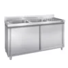Premium drezová skrinka – 1800x600mm, 2 umývadlá na ľavej strane - Image 5