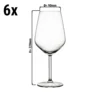 Pohár na víno ALLEGRA - 490 ml - priehľadný - 6 ks