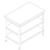 Nerezový pracovný stôl Premium – 1600 x 700 mm, so základnou policou a medzipoličkou - Image 5