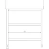 Nerezový pracovný pult premium – 1600x600mm, so základnou a medzipoličkou - Image 5