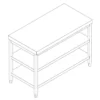 Nerezový pracovný pult premium – 1600x600mm, so základnou a medzipoličkou - Image 7