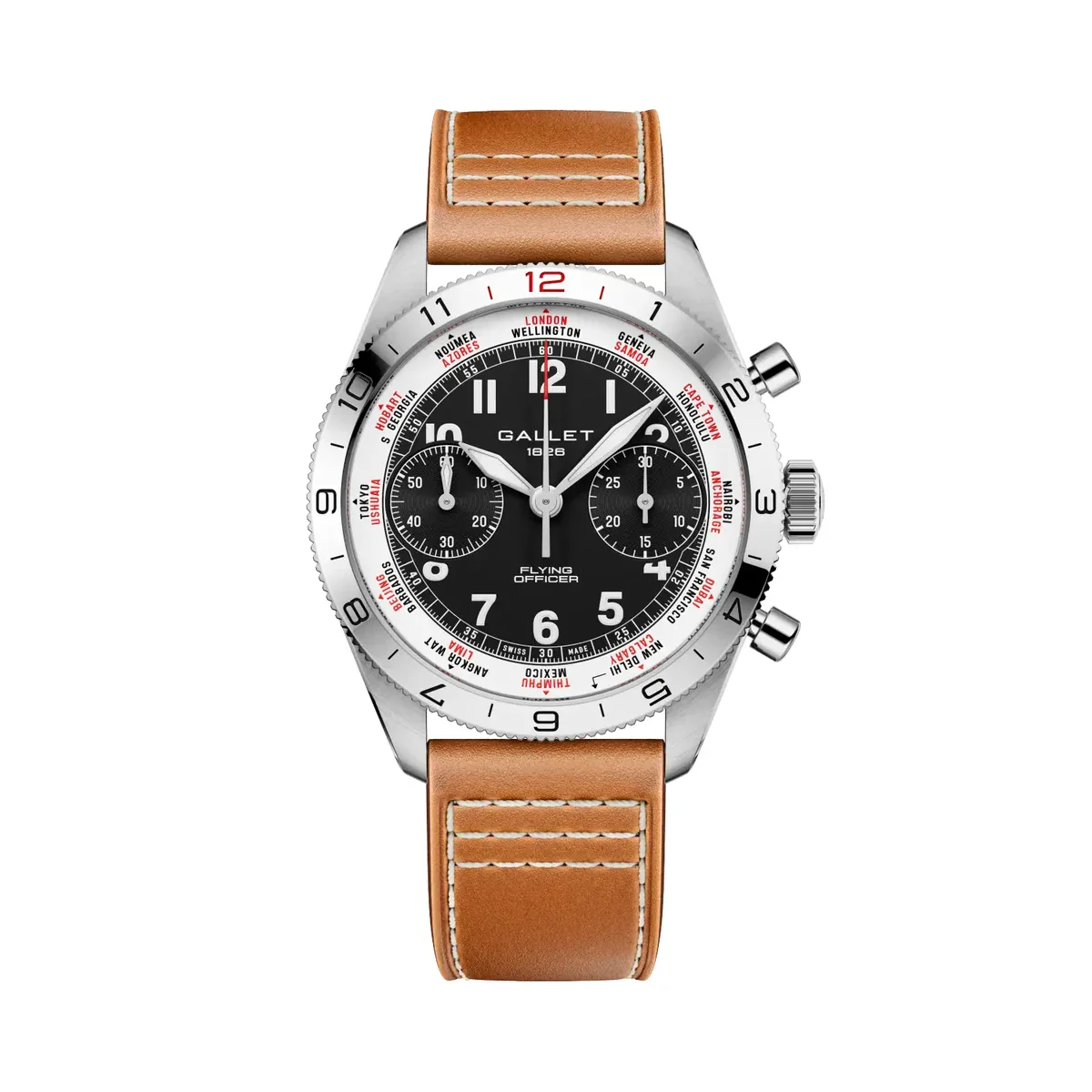 Entry luxury watches 2026: Gallet Flying Officer Chronograph 40 Ref. AG2301131B1X2