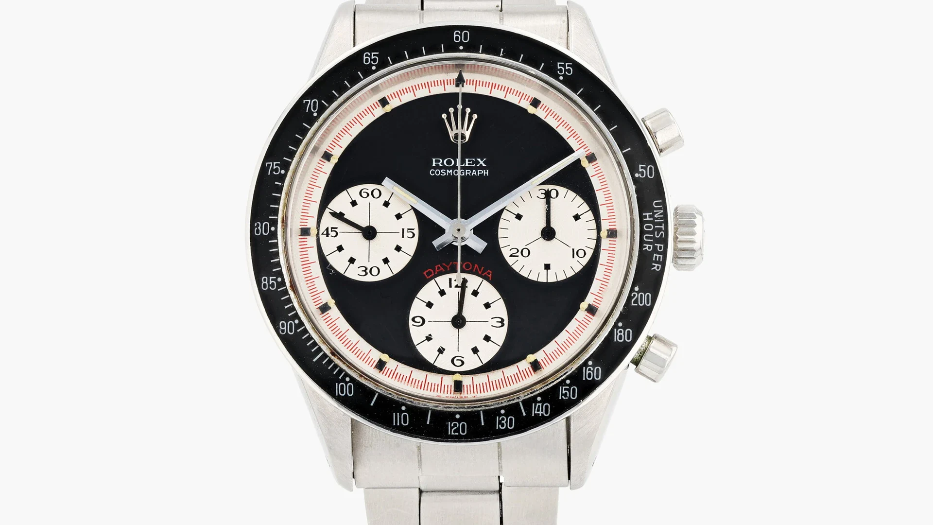 Watch auction results October 2026: Rolex Daytona Paul Newman Ref. 6241 in steel with black dial and white subdials, lot 368 at Sotheby's Paris