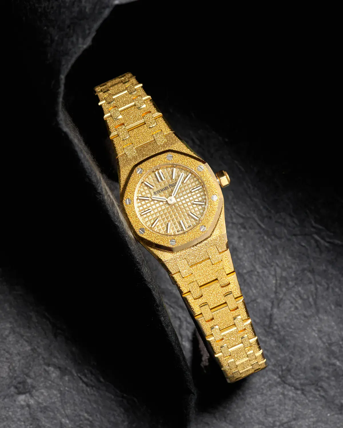 Watch auction results October 2026: Audemars Piguet Royal Oak Mini Frosted Gold Ref. 67630BA in yellow gold, lot 103 at Bonhams New York