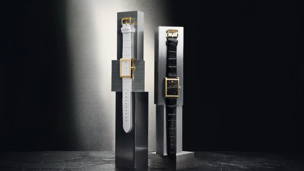 VIEREN Gold Croc Sets a Leather Dial in a Gold PVD Case