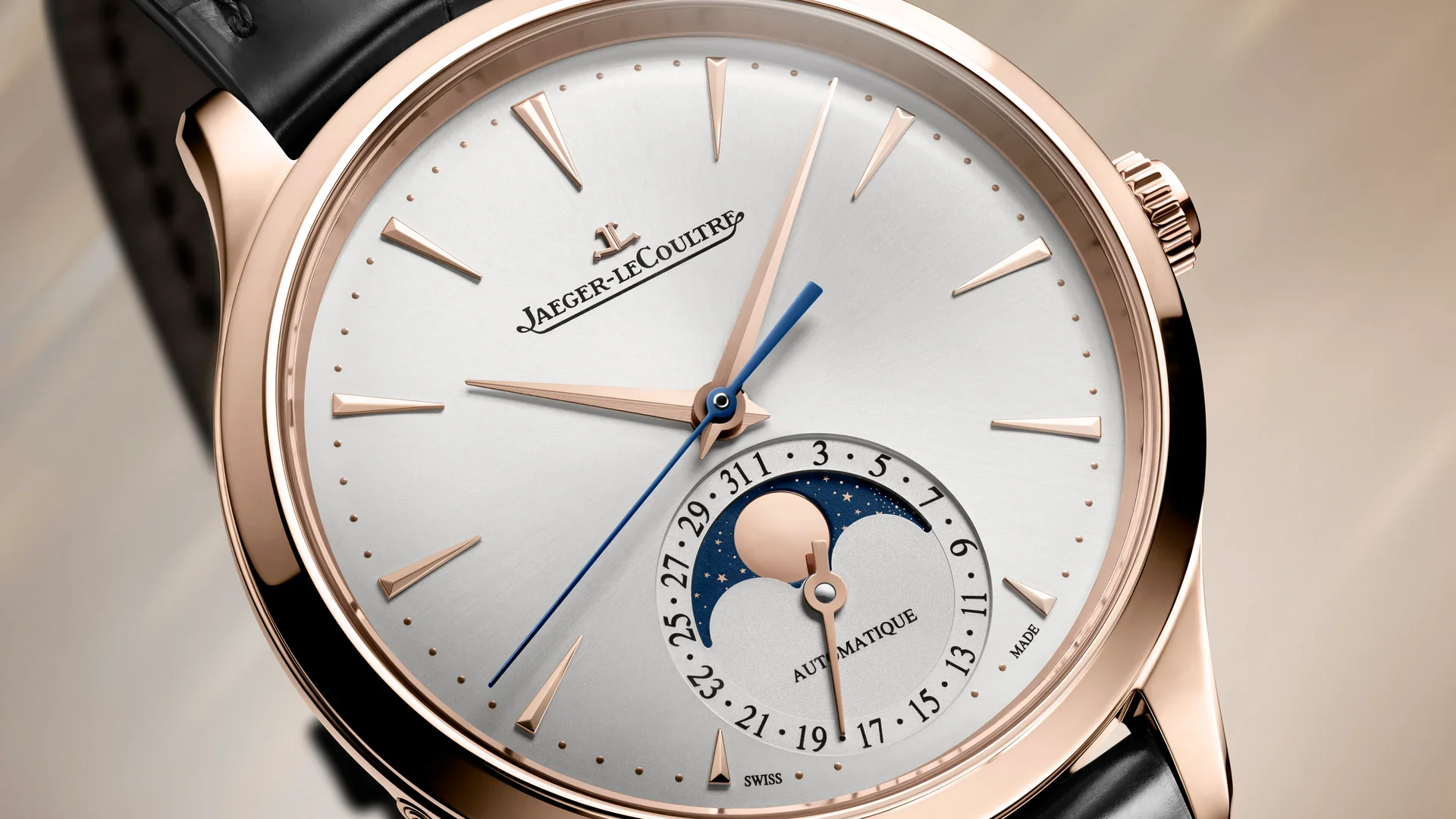 Jaeger-LeCoultre Introduces the Master Ultra Thin Moon in 36mm Pink Gold