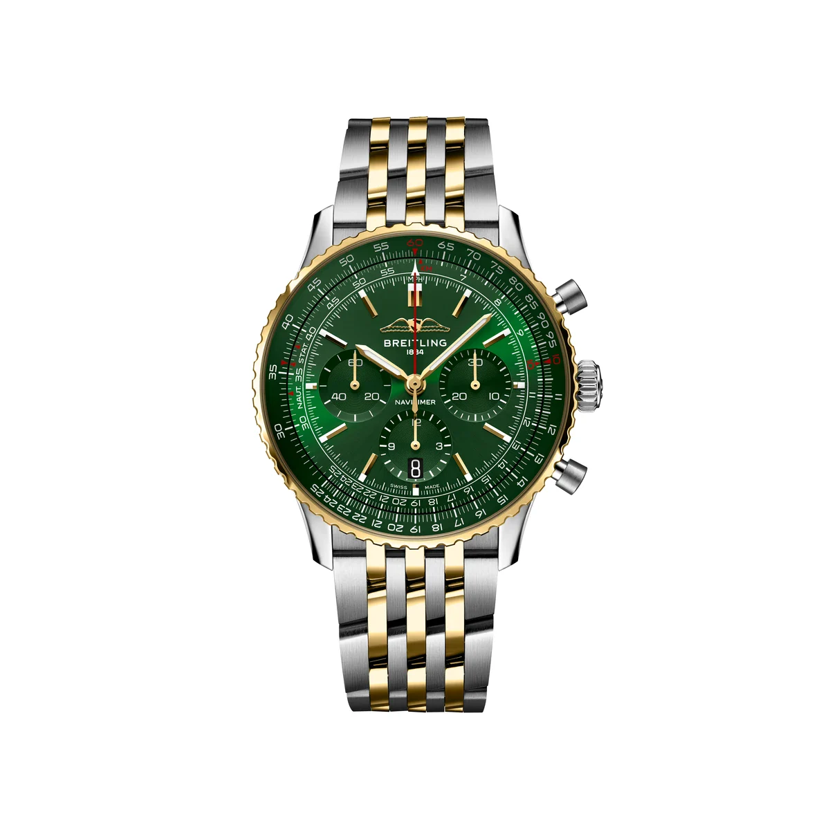 Breitling Navitimer Watches of Switzerland B01 Chronograph 43 Ref. DB01381A1L1D1 front view