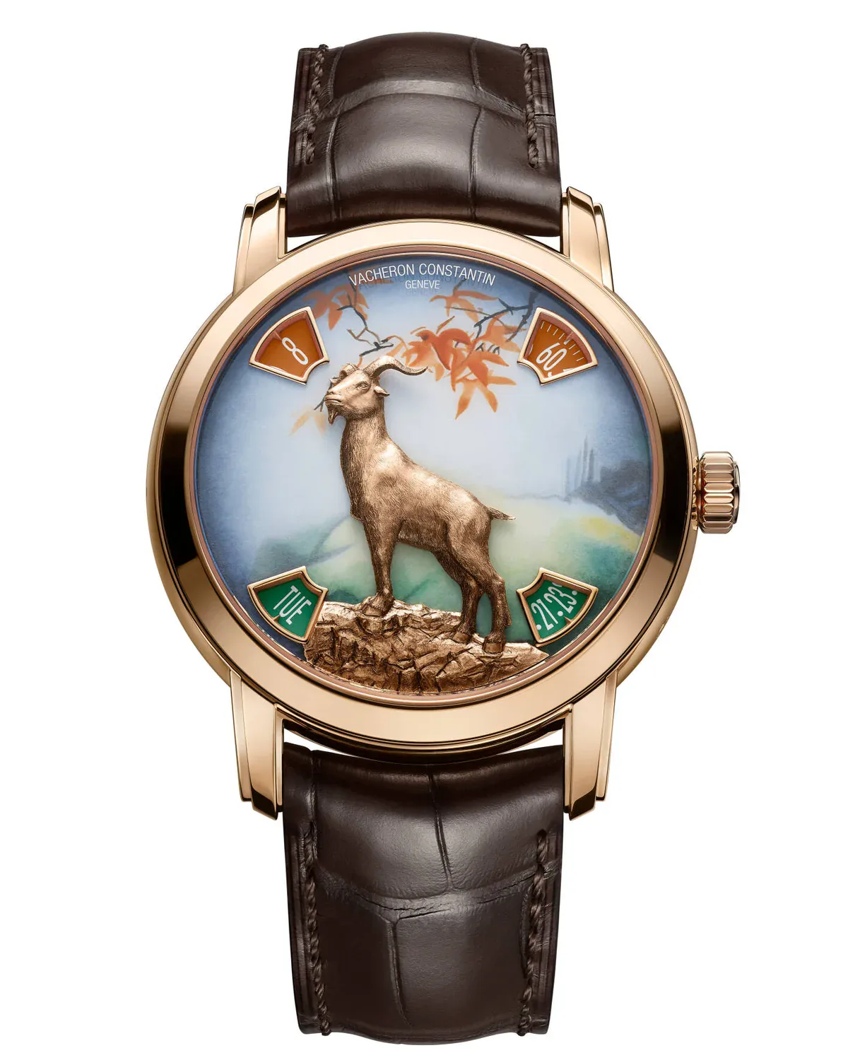 Vacheron Constantin Year of the Goat pink gold watch on strap
