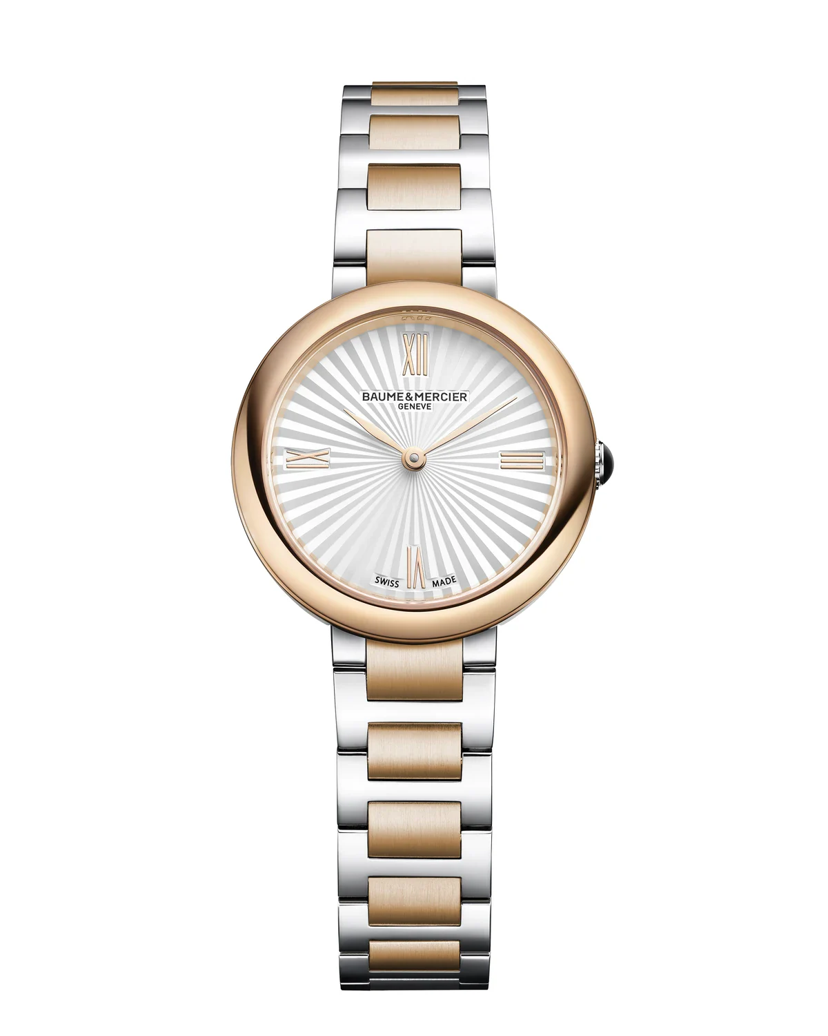 Baume & Mercier Joia silver sunray dial with Roman numerals