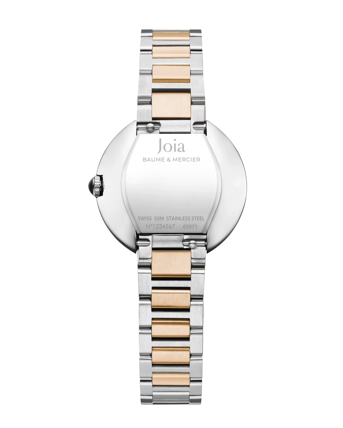 Baume & Mercier Joia polished steel caseback