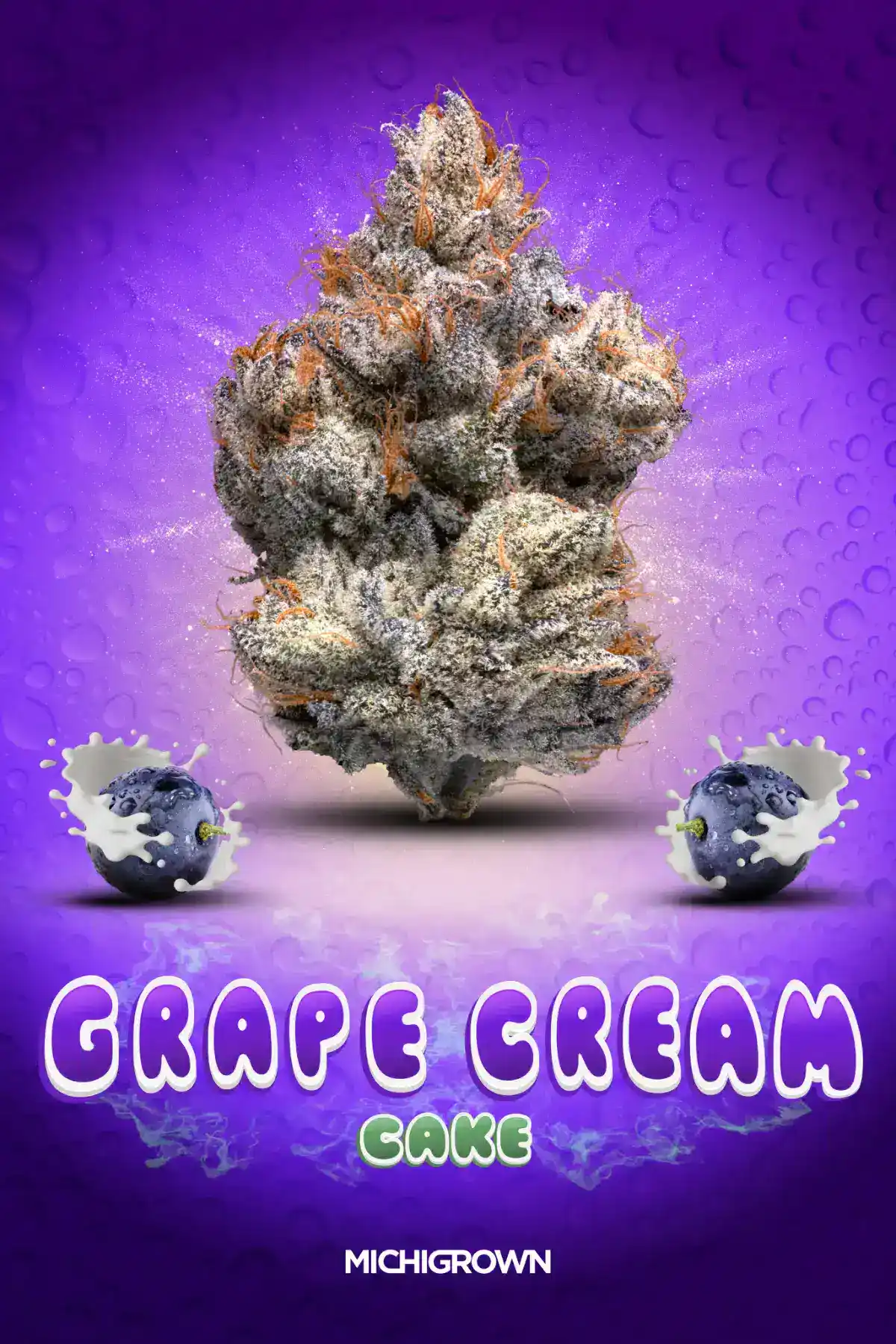 grape cream cake ad