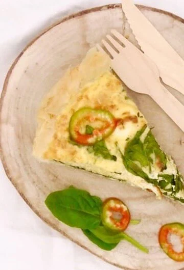 une quiche tout en légèreté à la ricotta et pate filo