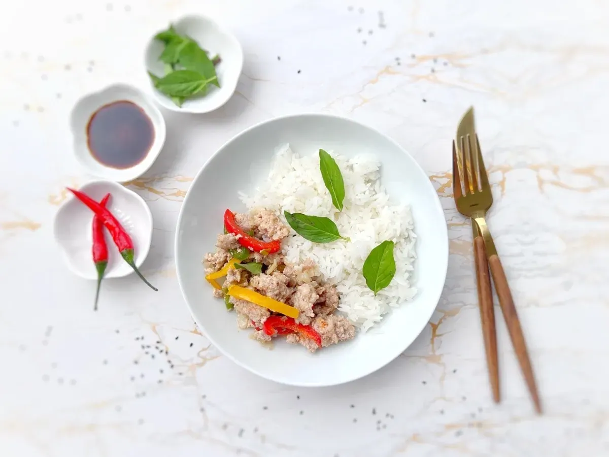 une recette de porc haché à la thaï très simpl