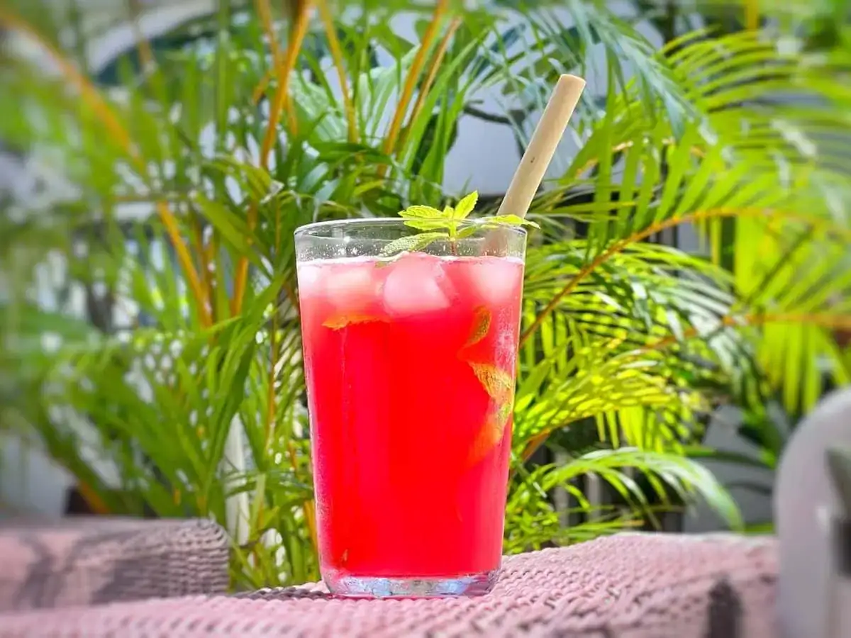 un jus de pastèque très rafraichissant !