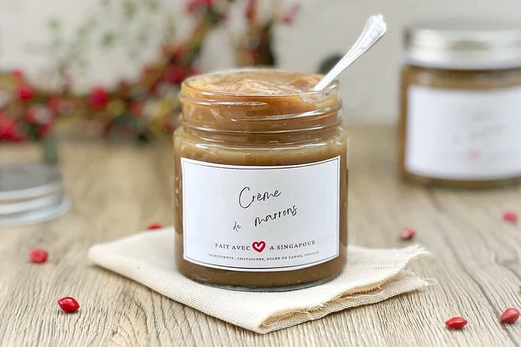 une délicieuse creme de marrons faite pour des desserts d'hiver maison et fruités