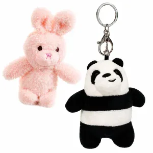 うさぎとパンダのオリジナルぬいぐるみキーホルダー