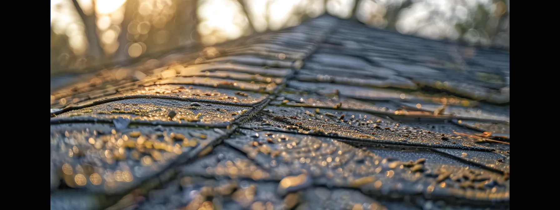 a vivid contrast showcases a sharply focused close-up of a weathered, deteriorating roof with missing shingles and visible water damage, seamlessly transitioning to a pristine new roof glistening under bright sunlight.
