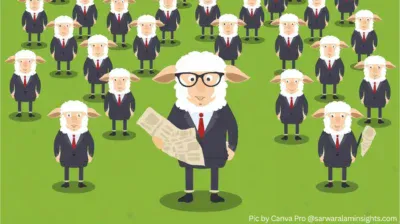 Leadership Crisis of 2025 showing leaders in business suits stuck in outdated playbooks in an AI-driven, geopolitically unstable world.
