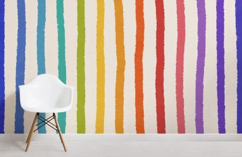 textured-crayon-rainbow-stripes-wallpaper-mural-Room