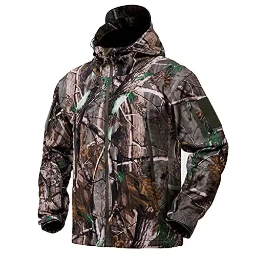 YEVHEV Hunting Jacket for Men Camouflage Clothing Hunting Hoodie Coat Windproof Camo