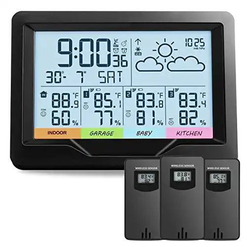 Weather Stations Indoor Outdoor Thermometer Wireless