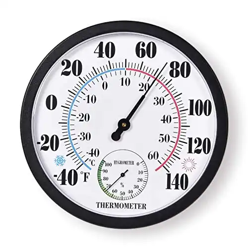 Indoor Outdoor Thermometer Large Numbers Wall Thermometer