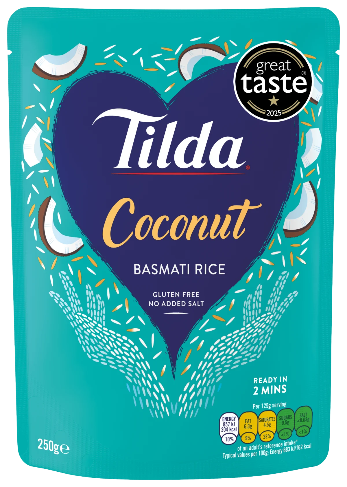 Tilda Coconut rice 250g_GREAT TASTE