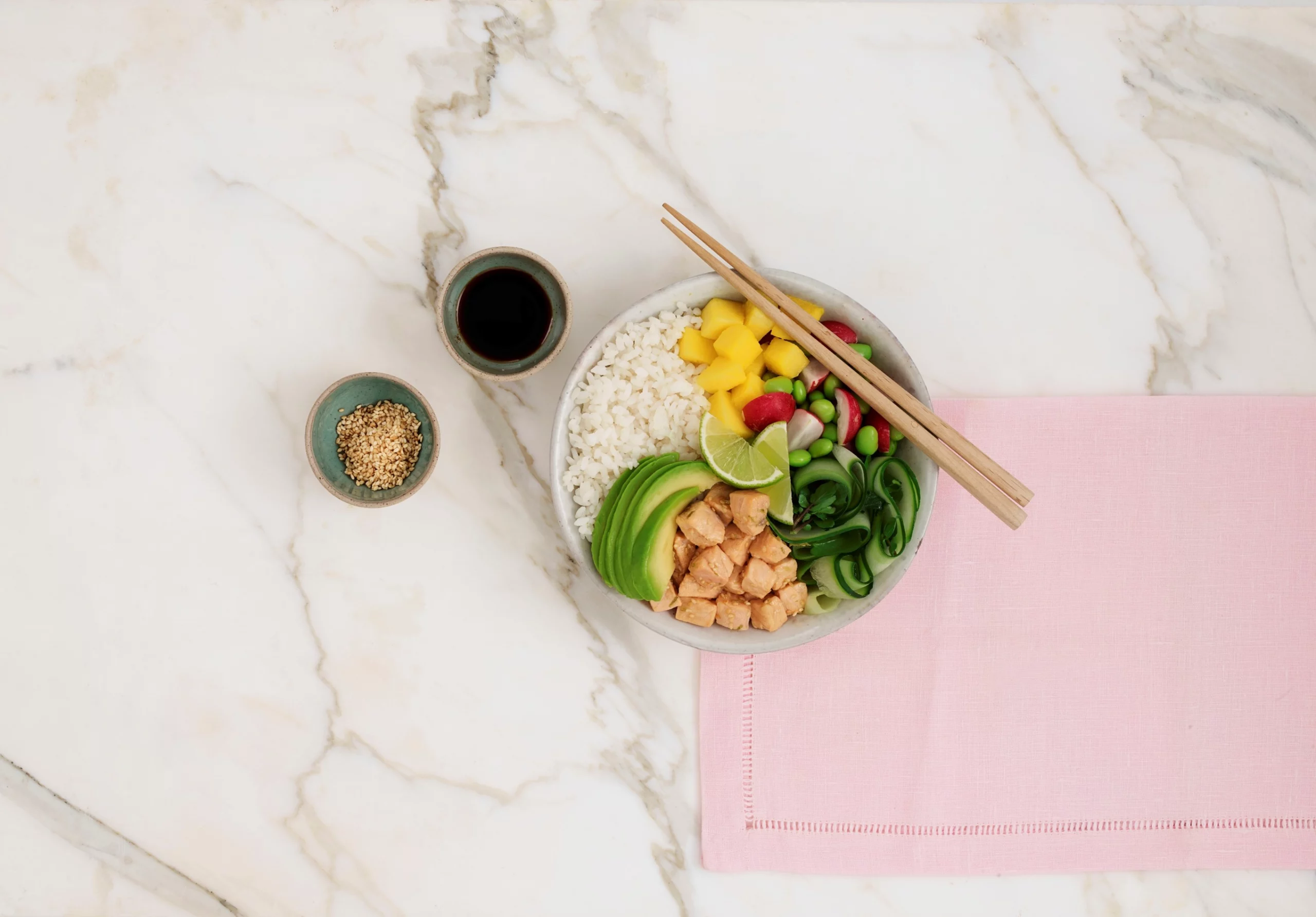 Tilda Sticky rice recipe_Poke Bowl_Marble