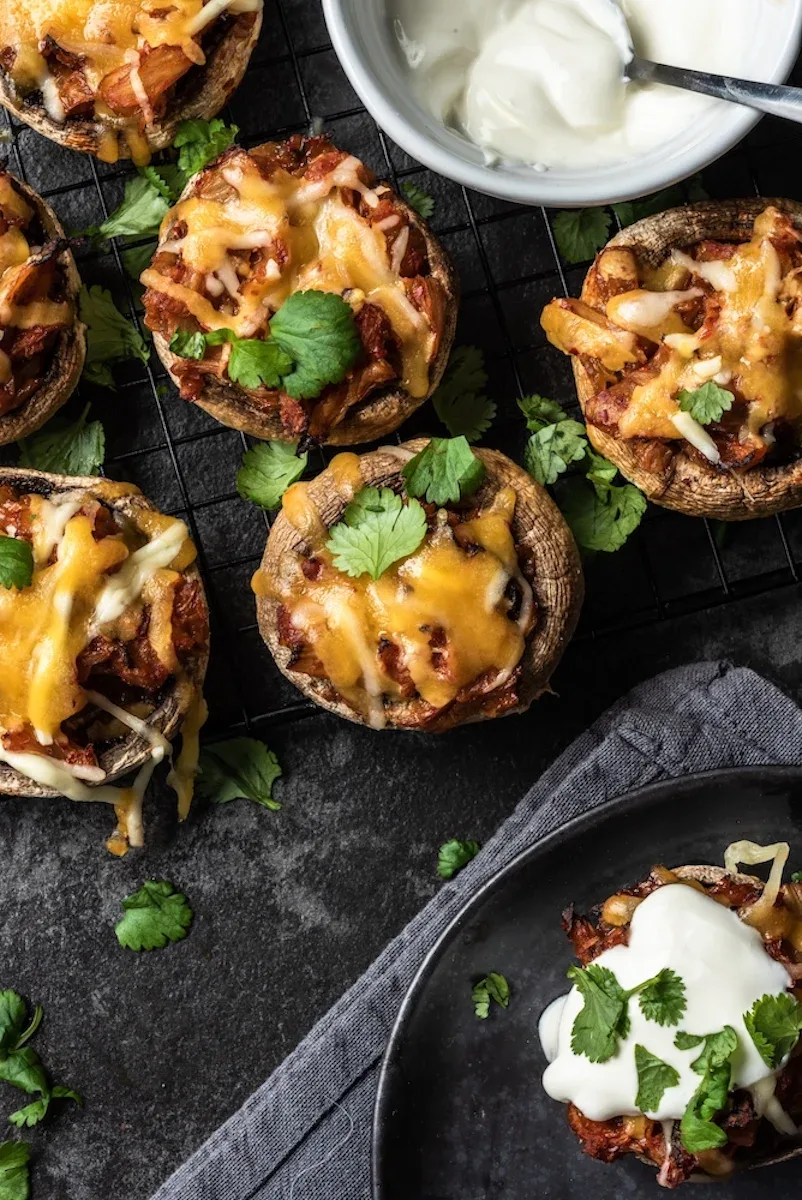 Cheesy mushrooms