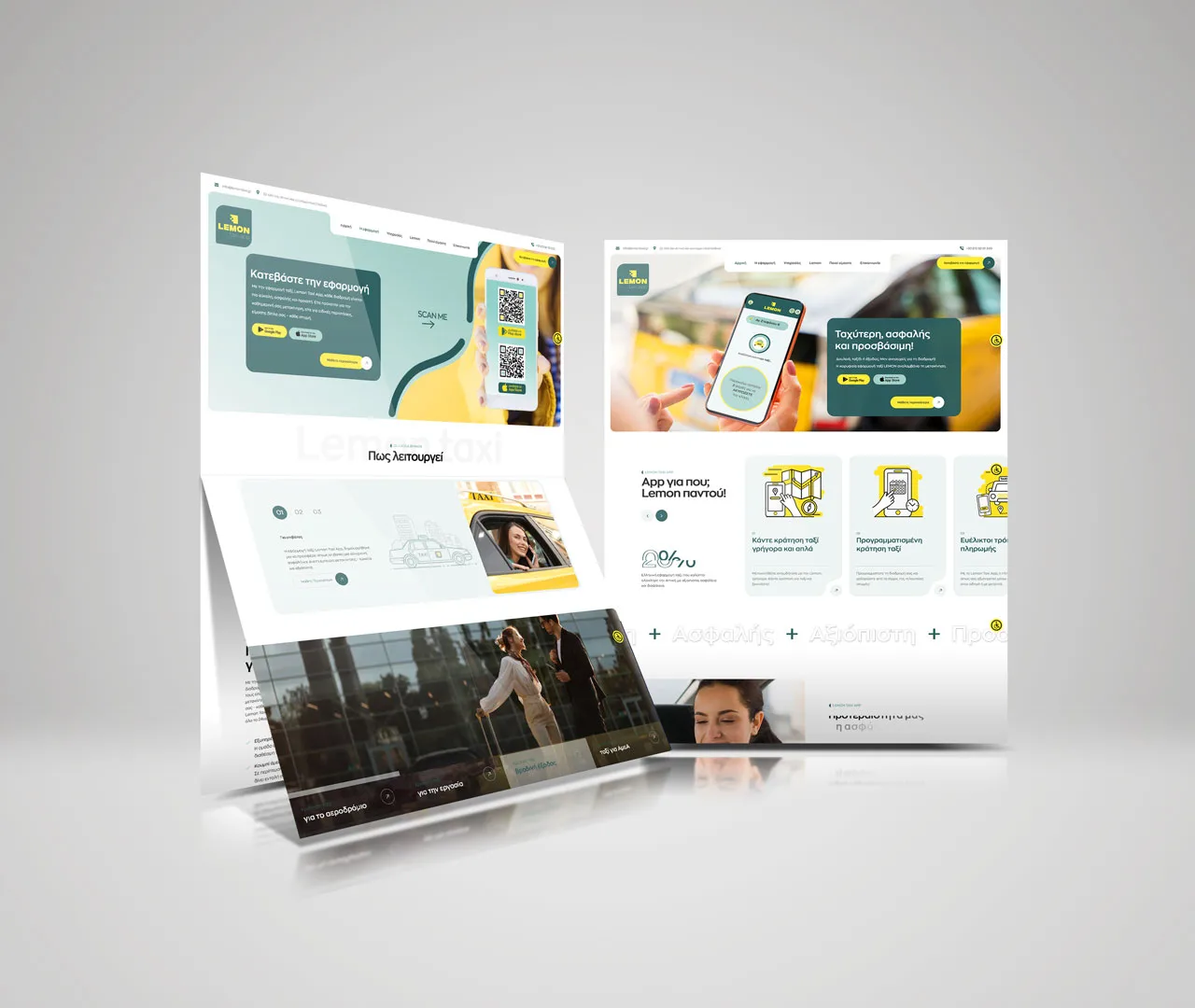 Lemon Taxi App website