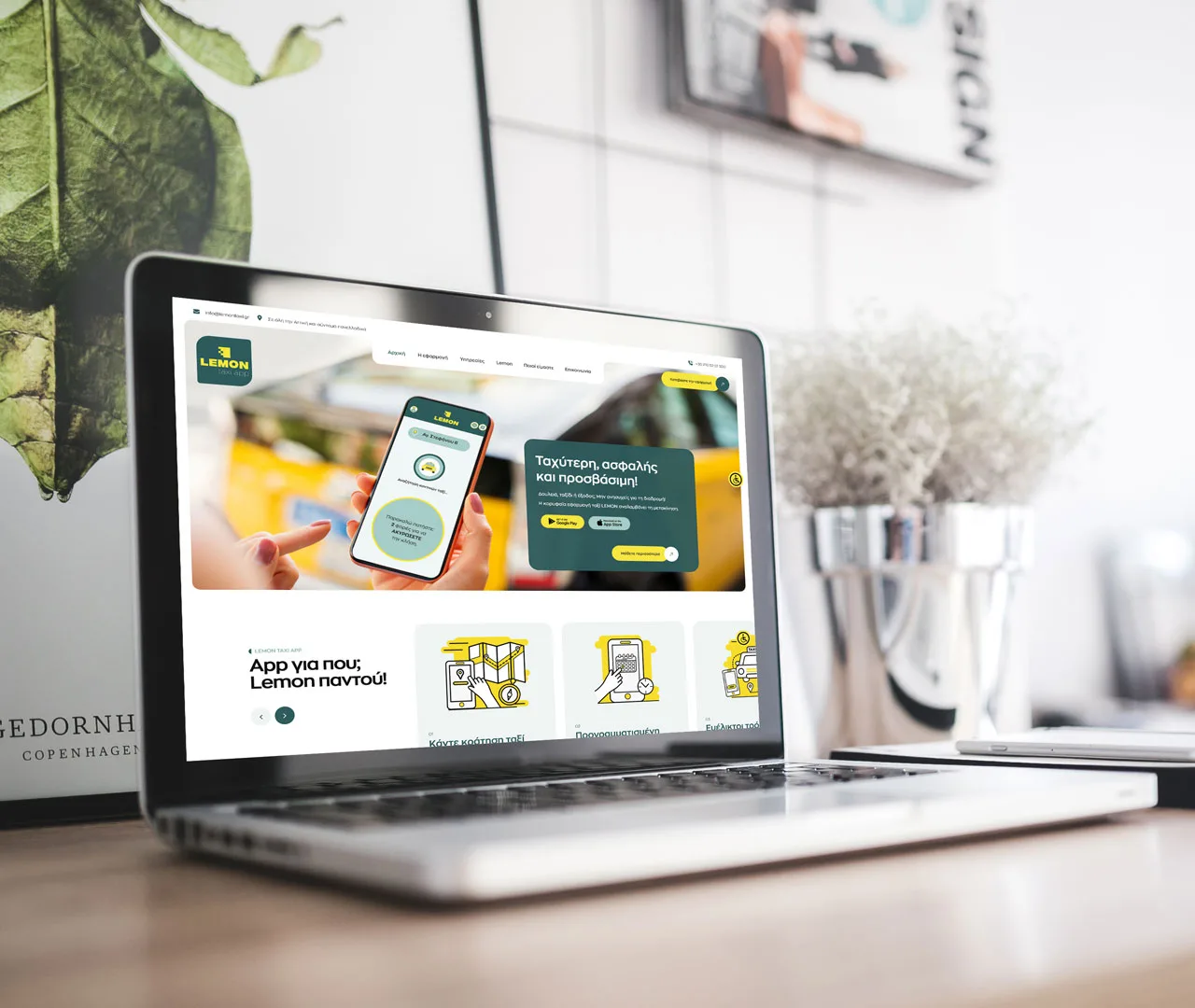 Lemon Taxi App website