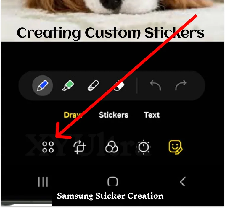 Understanding the Samsung Custom Sticker point