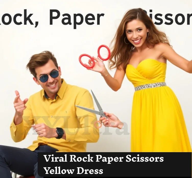 Viral Rock Paper Scissors Yellow Dress Featured Image