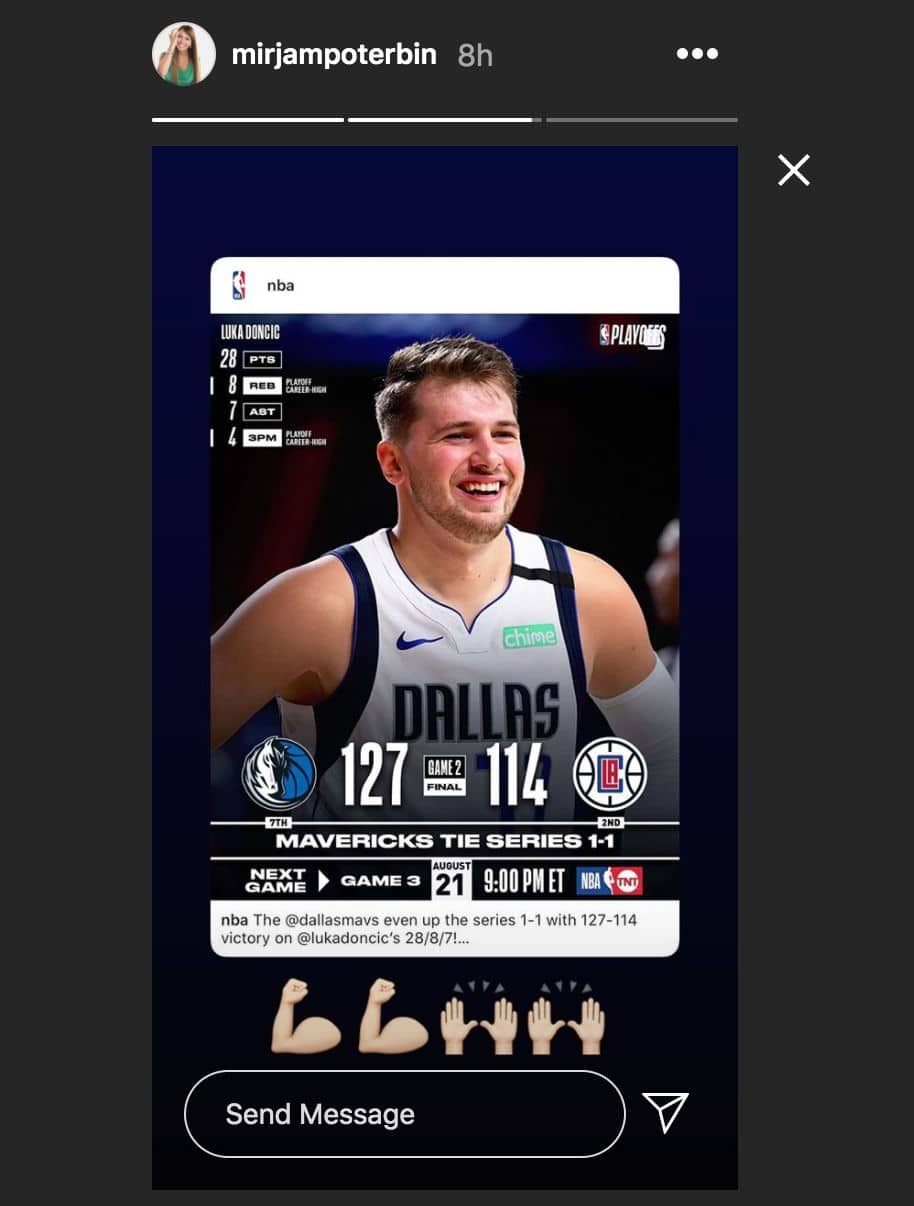 Luka Doncic Mom Mirjam Poterbin Posts Viral Instagram Photo After Big Win Game 7