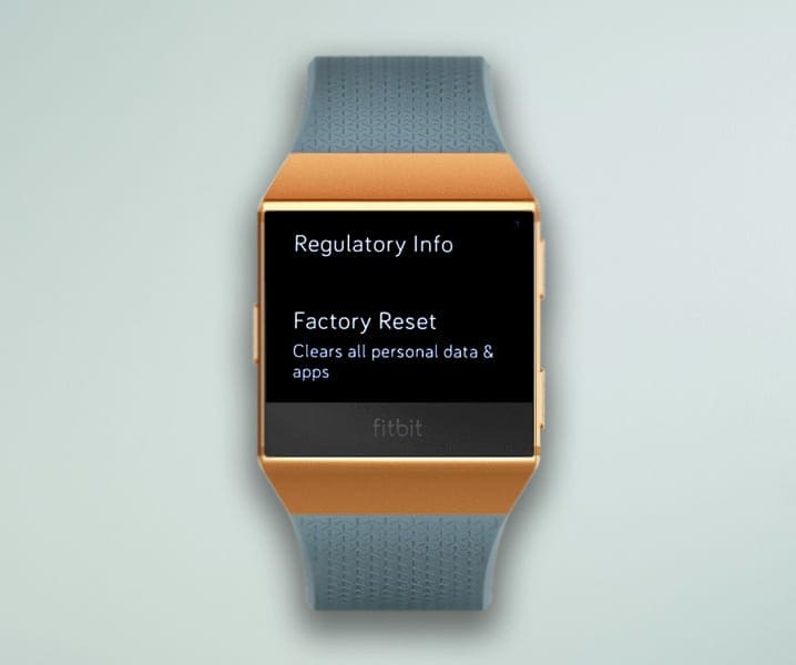 how do i reset my fitbit ionic to factory settings