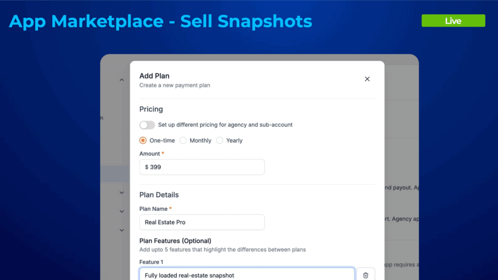 App Marketplace - Sell Snapshots App Marketplace - Sell Snapshots