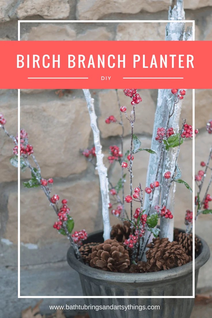 Create An Amazing Winter Birch Branch Planter That Impresses