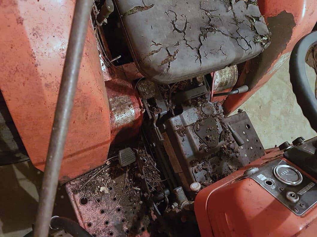 Kubota B20 weathered seat.