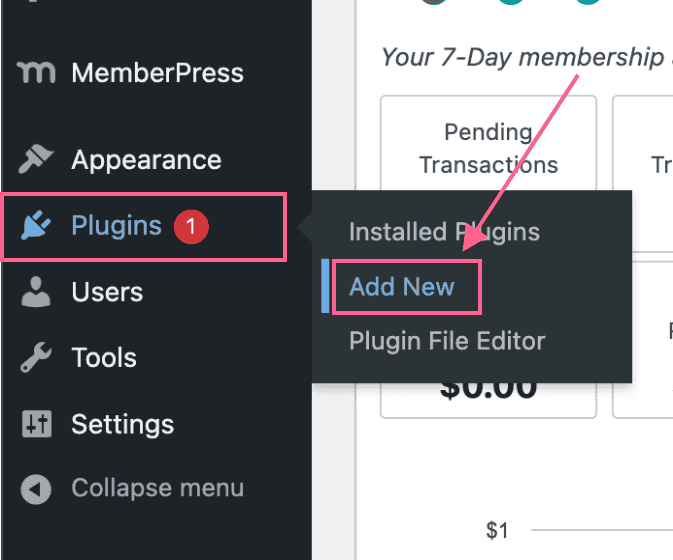 step 1 - MemberPress Pause, Schedule and Resume Subscriptions Add-On