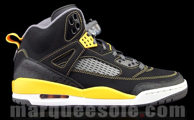 jordan spizike black university gold