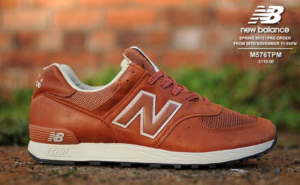 new balance 576 brown leather