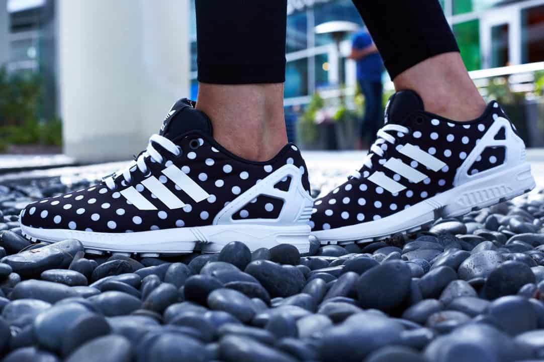 zx flux on feet