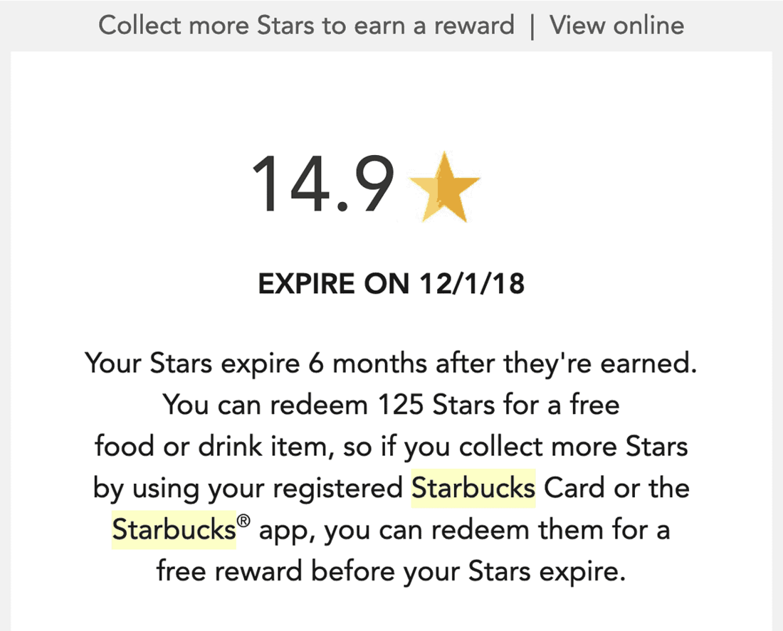 An Example of Points and Gamification from Starbucks