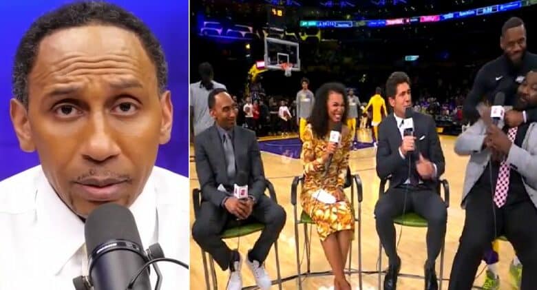 Stephen A. Smith’s Reaction To LeBron James Rolling Up On Him