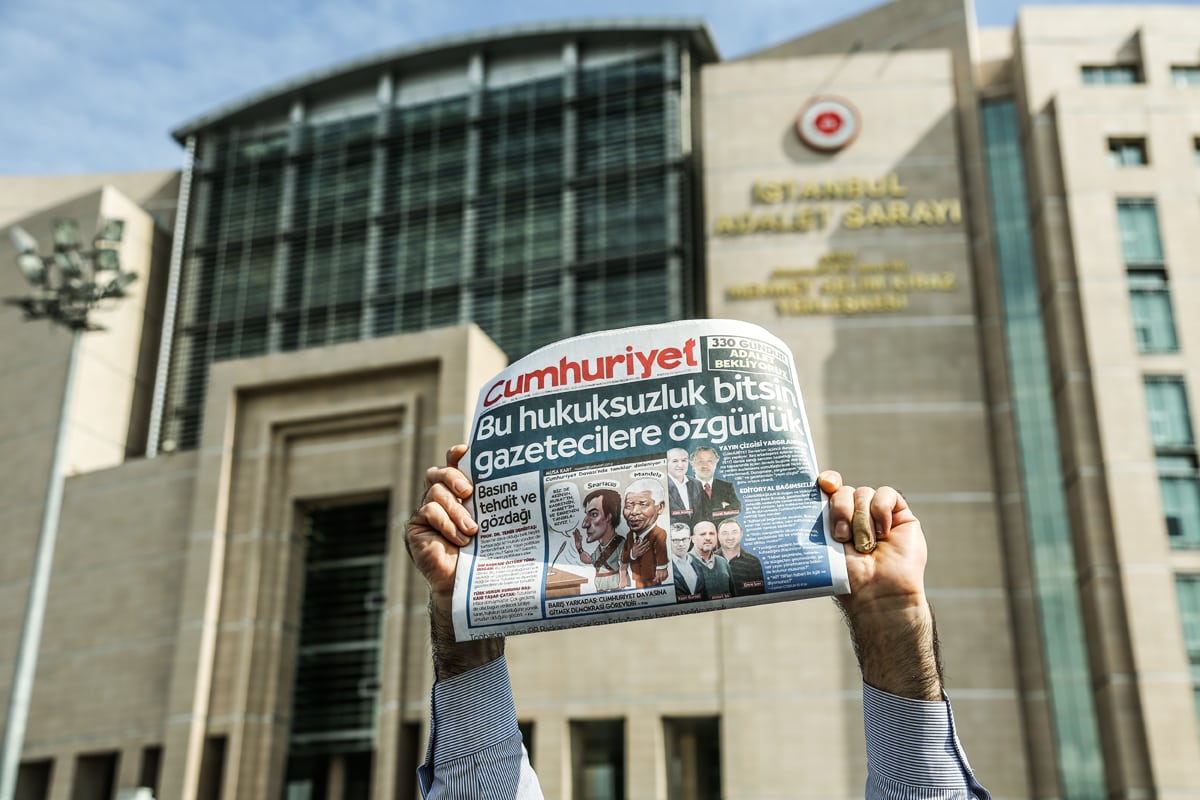 Cumhuriyet trial Caglayan courthouse