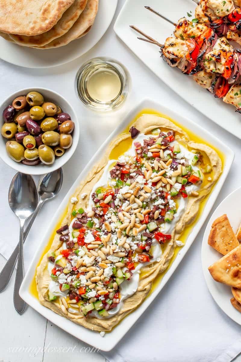 Greek Layered Hummus Dip 2